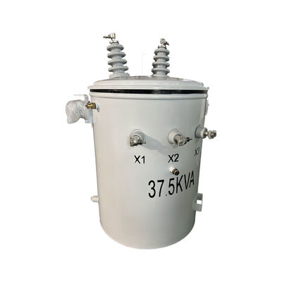 kaufen 37.5kva Einphasen-Pole-Mount-Transformator Öl-Einschwemmung Stromverteilung13.8kv bis 240v Online-Herstellung