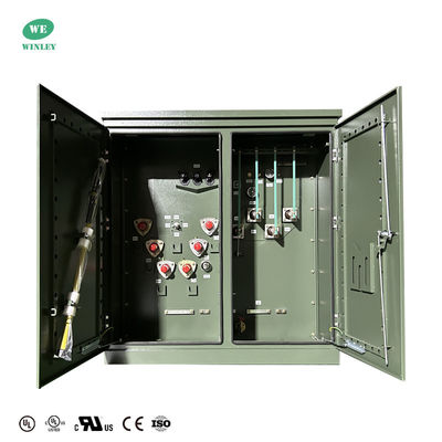 kaufen 500 Kva Drei-Phasen-Pad-montiertes Transformatoröl für die Wohnstromverteilung 12.47 KV mit UL cUL aufgeführt Online-Herstellung