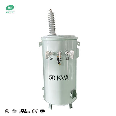 kaufen 50 KVA Leistungspfahltransformator Einphasen-Pfahlverteilung 34500V bis 120V ANSI IEEE UL zertifizierte Hersteller Online-Herstellung