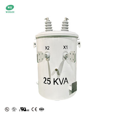 kaufen UL-Zertifizierung 25 Kva Einphasen-Poltransformator, Freileitungsverteilung, Ölgetauchter Transformator 12470V auf 480V DOE 2016 Online-Herstellung