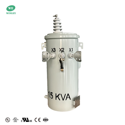 kaufen 15 kVA mastmontierter Transformator, einphasig, ölgetaucht, 13,8 kV auf 120 V Freileitungs-Stromverteilungstransformator Online-Herstellung