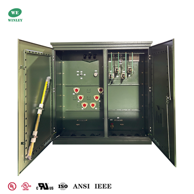 kaufen UL/CUL-Zertifizierung Drei-Phasen-Pad-montierte Transformator 3750KVA 12,47KV bis 480V für die Stromverteilung mittlere Spannung Online-Herstellung
