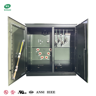 kaufen UL-zertifizierter 3750 kVA Dreiphasen-Transformator für Aufstellung auf Bodenplatte 12470V auf 480V ANSI IEEE DOE 2016 Standards Online-Herstellung