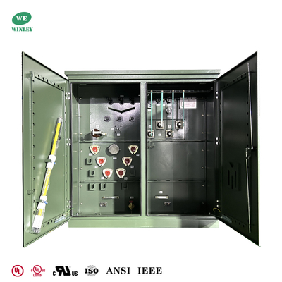 kaufen UL-gelisteter 1500 kVA Dreiphasen-Trafo für Aufstellung auf Fundament, Stromverteilungssystem, Mehrfachspannung 13,8 kV 13,2 kV 12,47 kV auf 480 V, ASNI-Standards Online-Herstellung