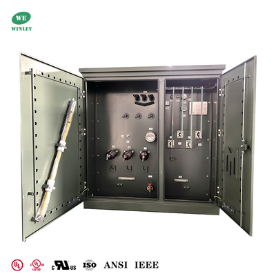 kaufen UL aufgeführt 150Kva 3 Phase Pad Mounted Transformer 12870V bis 208V Radial Feed ASNI IEEE Standards Online-Herstellung