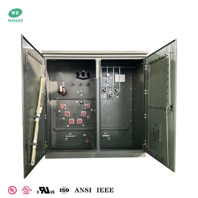 kaufen Dreiphasen-Trafo für Außenaufstellung 1000 KVA 34,5 kV auf 208Y/120 Öl-Transformator mit 65/60 ℃ Temperaturanstieg ANSI C57.12.34 Standard Dyn1 Vektorgruppe Online-Herstellung