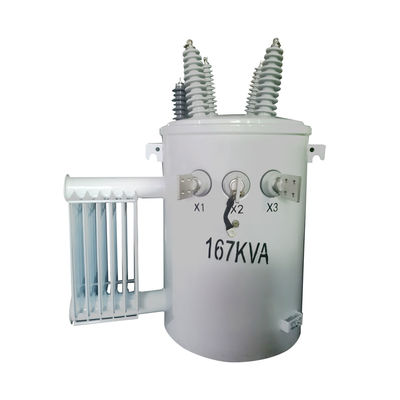 167kva Einphasen-Overhead-Stäbe Verteilstromtransformator 12kv