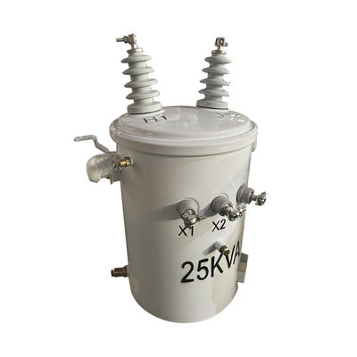 25kva einphasiger, auf einem Pfahl montierter Verteiltransformator mit einer Leistung von 13,2 KV bis 240 V