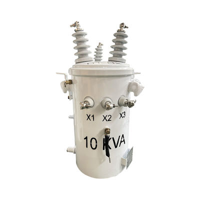 10kva Einphasen-Polen-Montage-Transformator Öl untergetaucht Typ 4160V bis 240V