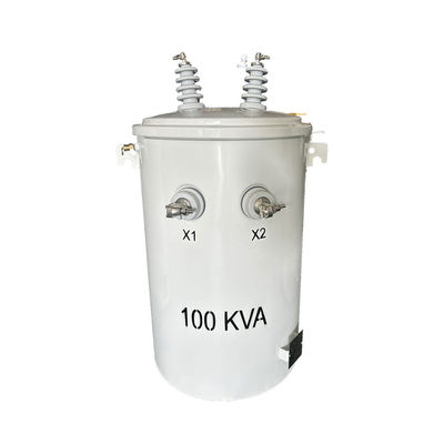 100 KVA-Stäbeigene Transformator Einphasige Kraft-Stäbeigene Transformatoröl Typ 13,8kv bis 277v Ansi Ieee Standard