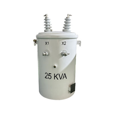 25kva Einphasen-Polen-Verteilungstransformator Öl eingetaucht 13,8KV bis 277V