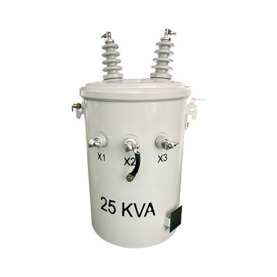 25kva Einphasen-Flüssigkeitsgefüllter Pole-Aufbau-Verteilungstransformator 12470v bis 480v