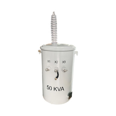 50KVA Einphasenleistung Pole Mounted Transformer Öl eingetaucht 19920/34500GrdY Bis 120/240V
