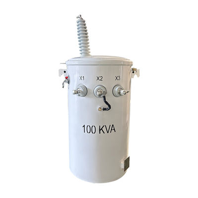 100 KVA Einphasenergie-Stähltransformator Öl-Typ Doppelwicklung 34,5 KV bis 120 V