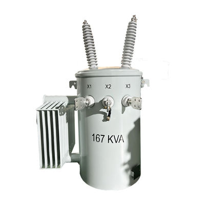 ANSI Standard Einphasige Öl untergetauchte Transformatoren 167KVA 34,5KV Pole Mounted Transformator Leistung