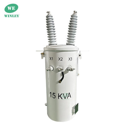 IEC-Standard-Einphasen-Pfahl-montierte Transformator 15KVA 24,94 / 0,24KV Stromverteilsystem