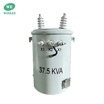 37.5kva Einphasen-Polen-montierte elektrische Transformator Onan 4160V bis 480V ANSI
