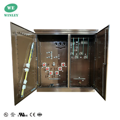 3 Phasen-Pad montierte Transformator Verteilung Schritt nach unten 1000Kva 34500V bis 208Y Öl eingetaucht kundenspezifische Farbe UL / CUL