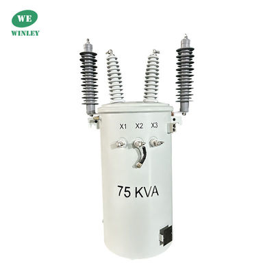 75kva-Pfahlmontierter Transformator Öl untergetaucht 22860V-Stromtransformator