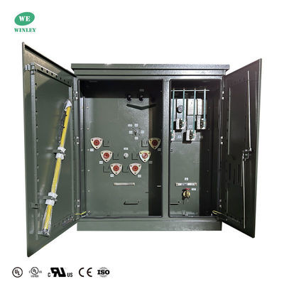 UL-zertifizierter 300Kva Pad Mount Dreiphasiger Ölverteiltransformator 12470V bis 480V mit CT ANSI IEEE DOE 2016 Standards