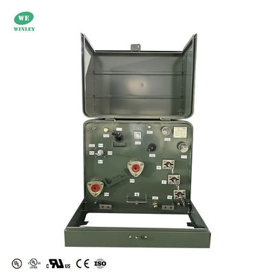 UL CUL Liste 75 kVA Einphasen-Pad montierte Transformator Wohnraum 13,8 KV bis 120 V Öl eingetaucht erfüllt DOE 2016 ANSI IEEE Standards